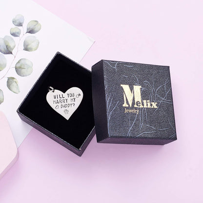 Funny Pet Tag Will You Marry My Daddy Mom Funny Dog Tag Stainless Steel Cute Dog Collar Tag