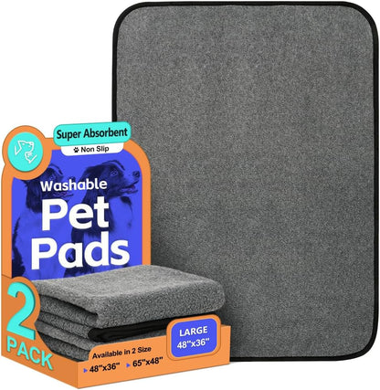 Washable Pee Pads for Dogs, Extra Large Reusable Dog Pee Pad, Waterproof Pet Mat, Dog Playpen Mats for Puppy Training Whelping Playpen Pads