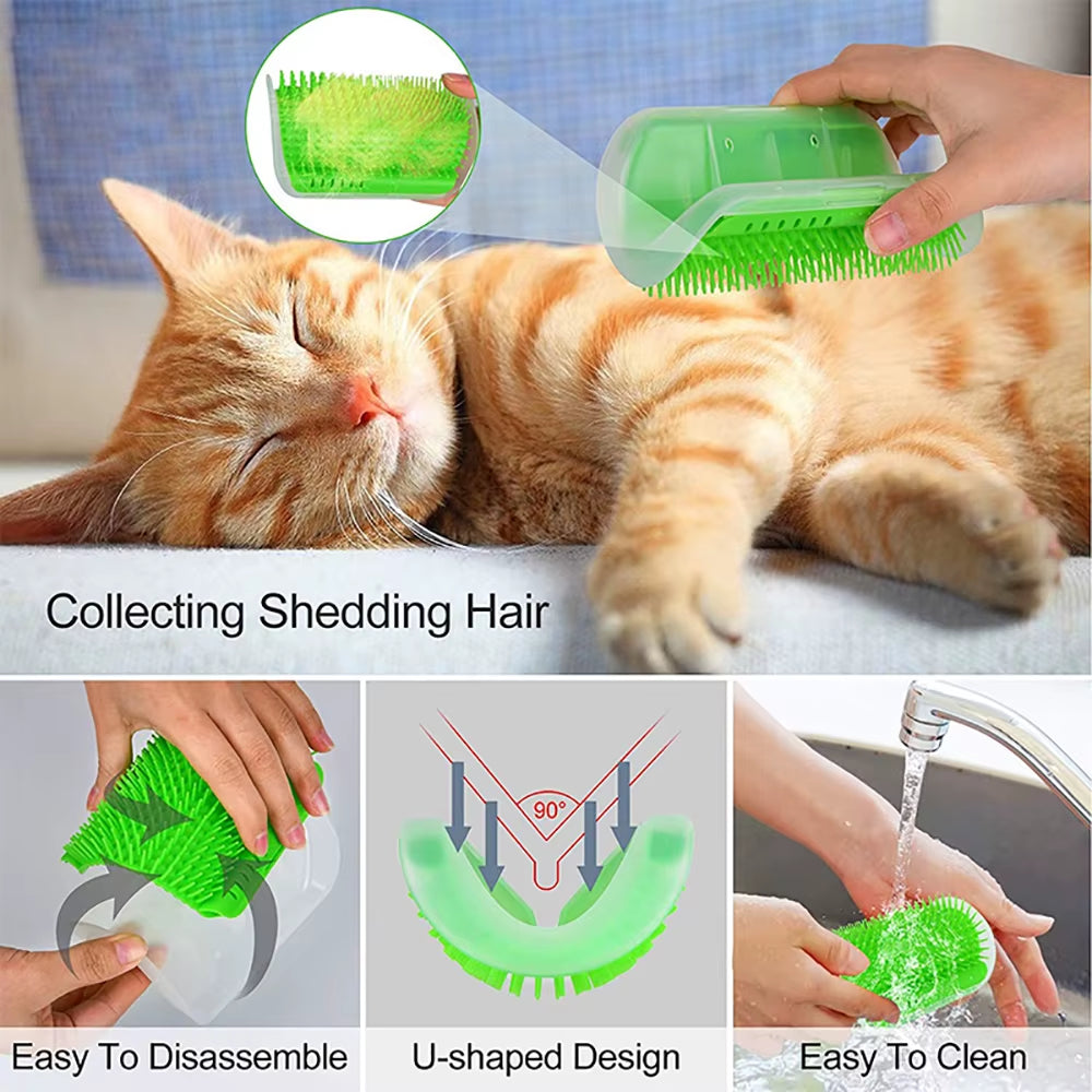 Revolutionary Cat Corner Brush: The Ultimate Hair Removal and Massage Tool for Your Feline Friend