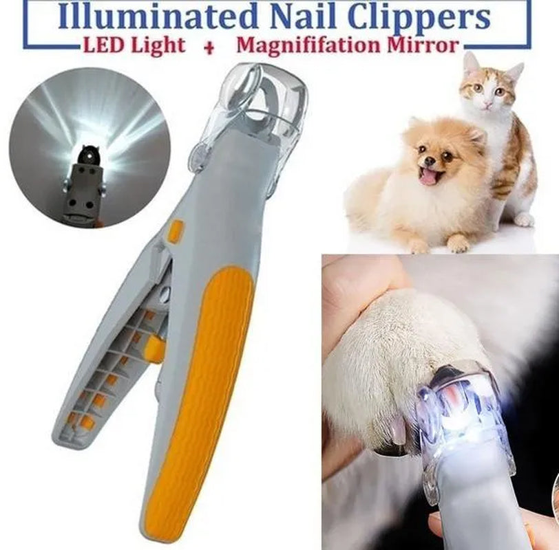LED Pet Nail Trimmer Pets Care Dog Nail Clippers Grinders for Cat Dog