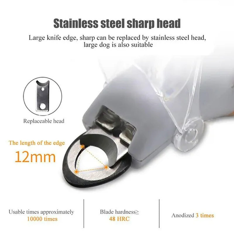 LED Pet Nail Trimmer Pets Care Dog Nail Clippers Grinders for Cat Dog