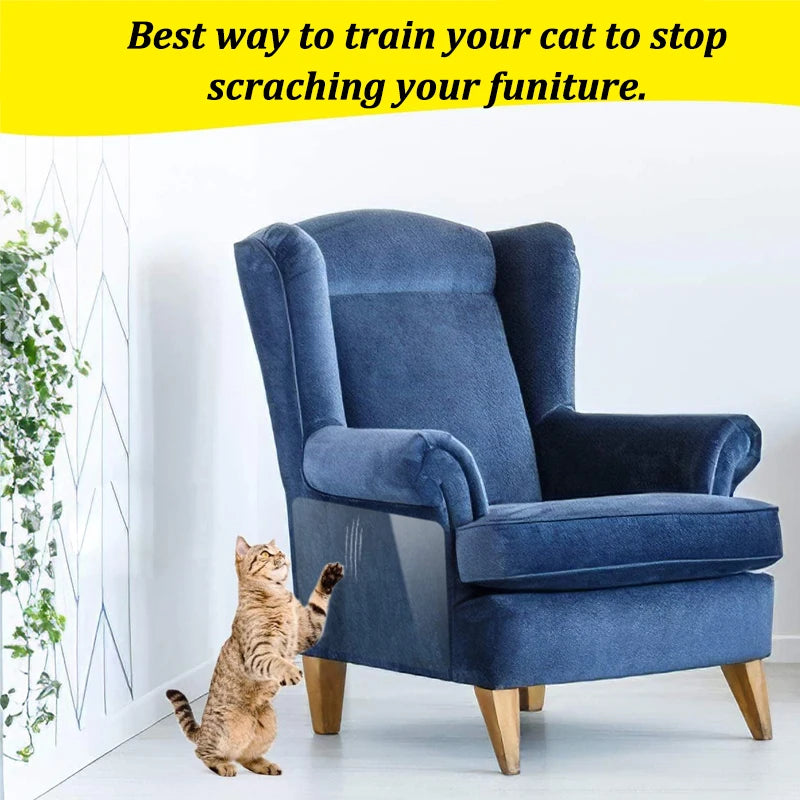 Protect Your Furniture with 2Pcs Self-Adhesive Cat Scratch Sofa Pads - Anti-Scratch Couch Guard Stickers
