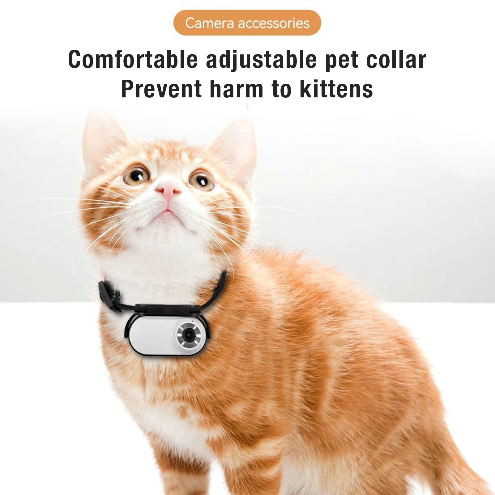 Pet Collar Camera 120 Deg Lens OTG Connection Video Recording Adjustable Magnetic Cat Sport Camera for Outdoor Dog Collar Camera