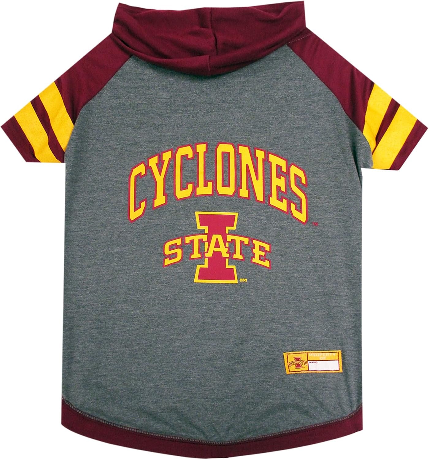 NCAA Iowa State Cyclones Hoodie for Dogs & Cats, Medium. | Collegiate Licensed Dog Hoody Tee Shirt | Sports Hoody T-Shirt for Pets | College Sporty Dog Hoodie Shirt