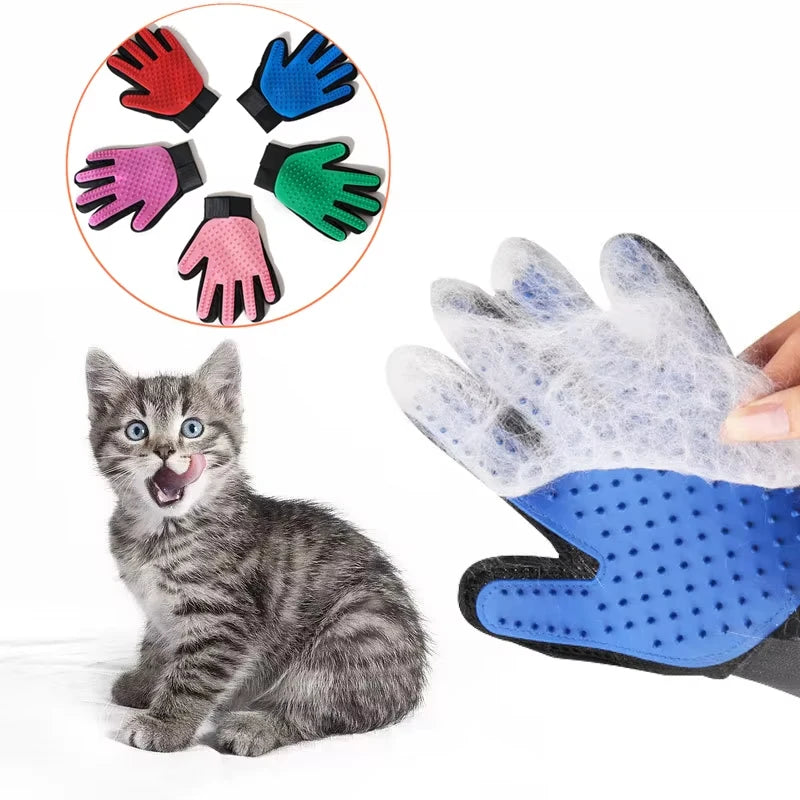 Transform Your Pet's Grooming Routine with Our Versatile Cat and Dog Grooming Glove - Effortless Hair Removal and Relaxing Massage in One!