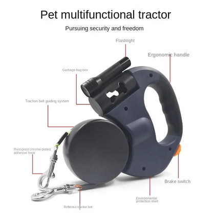 Revolutionary Double Dog Leash - Light and Retractable for Effortless Walks with Two Dogs!