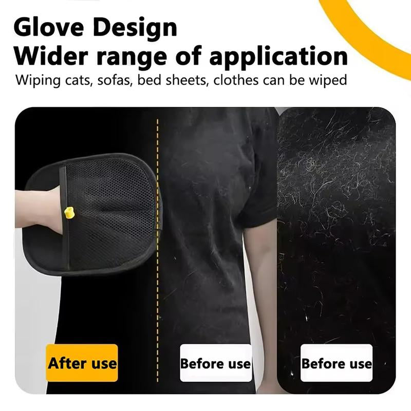 [Use Horizontally] Pet Hair Remover Glove, Electrostatic Removal Gloves for Pet Hair, Pet Hair Remover Gloves for Dog & Cat, Reusable Pet Hair Remover Glove for Carpet, Couch, Clothing, Furniture（Need to Be Used Horizontally）