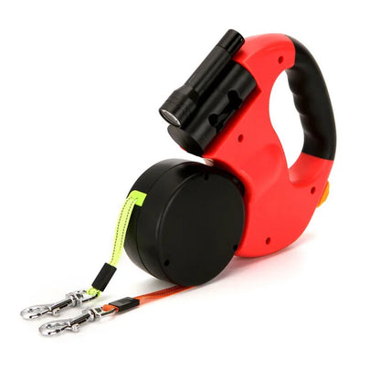 Revolutionary Double Dog Leash - Light and Retractable for Effortless Walks with Two Dogs!