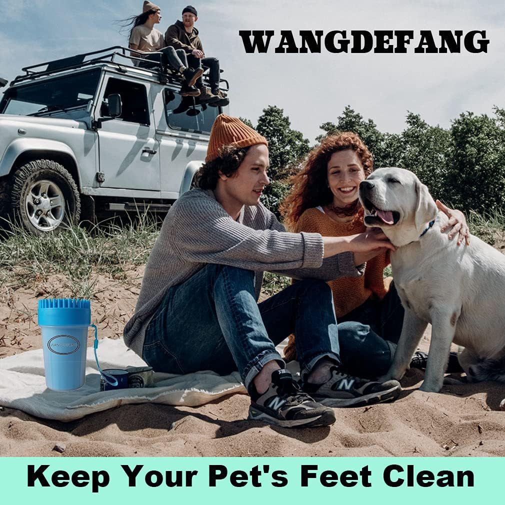Dog Paw Cleaner Large Breed XL, Dog Cat Paw Washer, Quickly and Effectively Clean Muddy Pet Paws (Large, Blue)