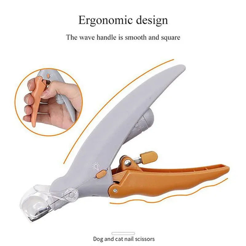LED Pet Nail Trimmer Pets Care Dog Nail Clippers Grinders for Cat Dog