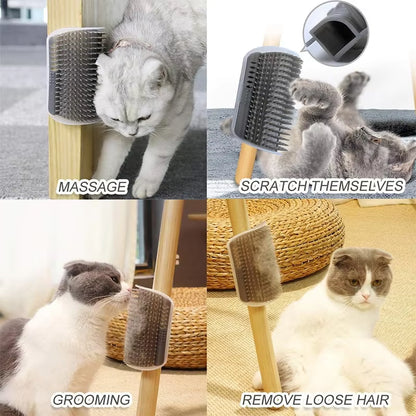 Revolutionary Cat Corner Brush: The Ultimate Hair Removal and Massage Tool for Your Feline Friend