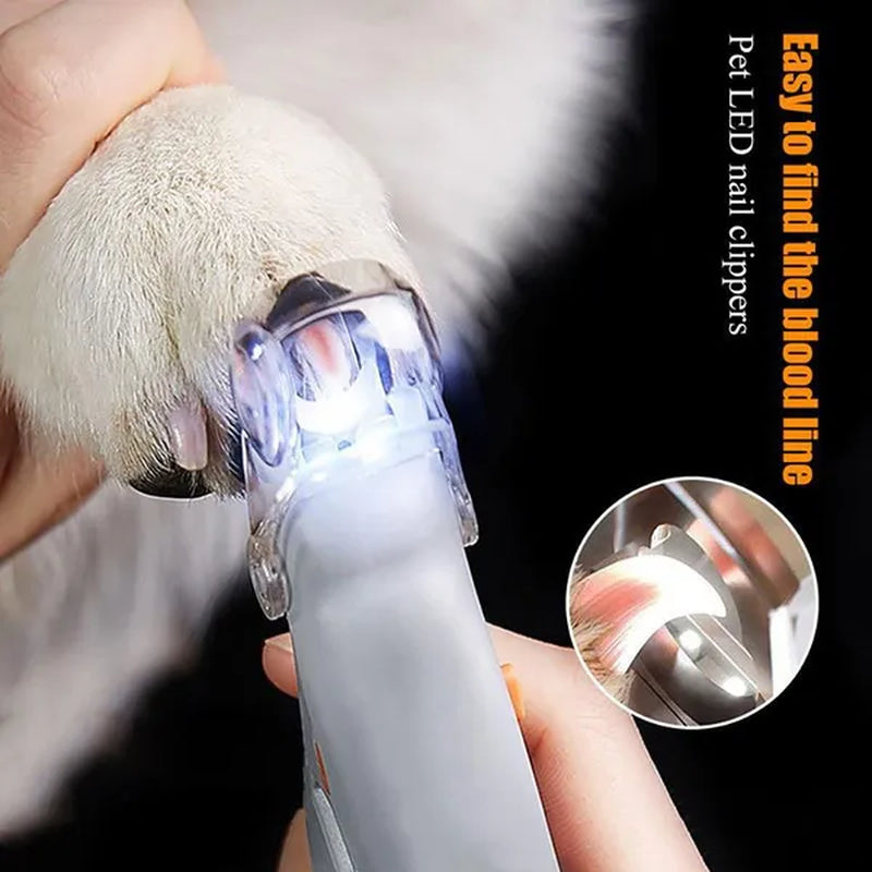LED Pet Nail Trimmer Pets Care Dog Nail Clippers Grinders for Cat Dog