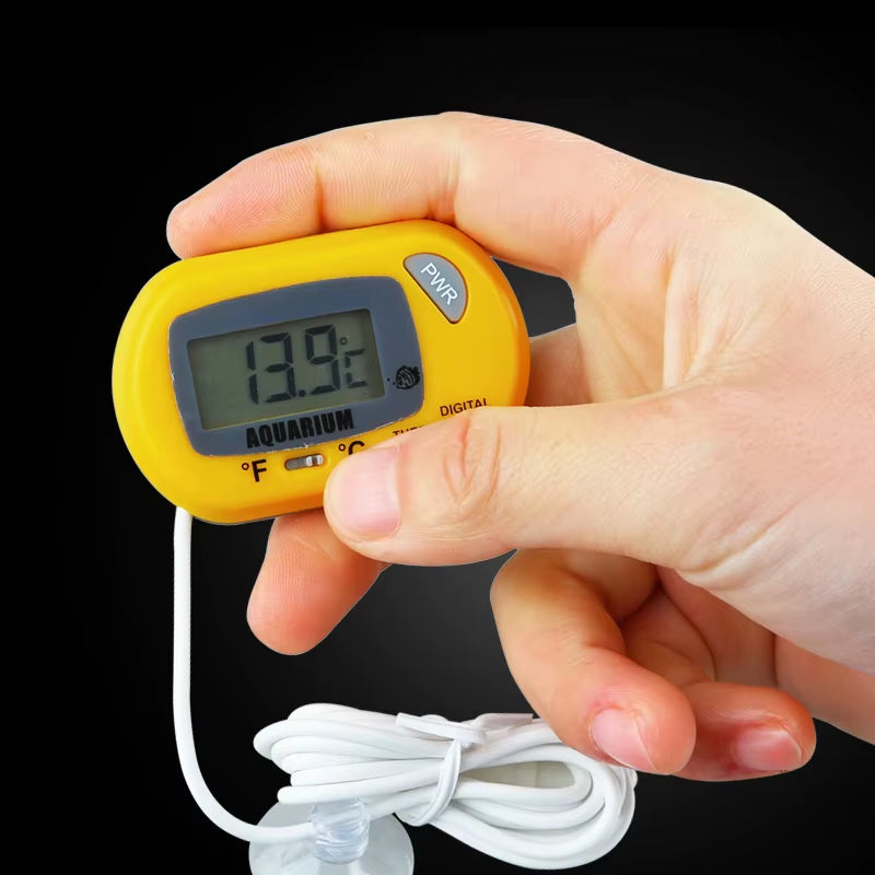 Digital Aquarium Thermometer with Probe Suction Cup Fish Tank Water Electronic Thermometer Measurement Degrees Celsius ℃