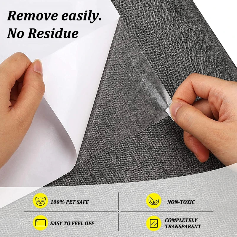 Protect Your Furniture with 2Pcs Self-Adhesive Cat Scratch Sofa Pads - Anti-Scratch Couch Guard Stickers