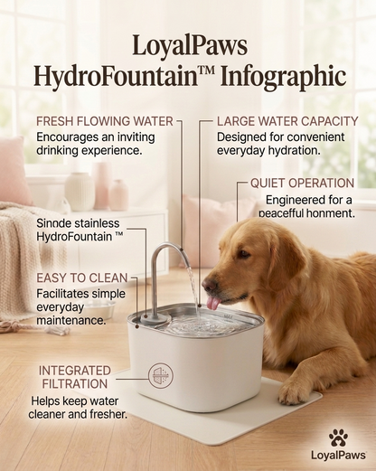 LoyalPaws HydroFountain™
Skip Stale Water. Choose Better Hydration.