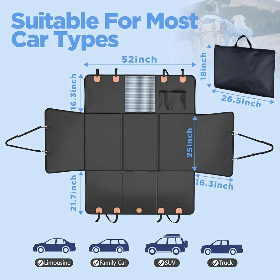 LoyalPaws Dog Car Seat Cover – No More Fur & Muddy Paws